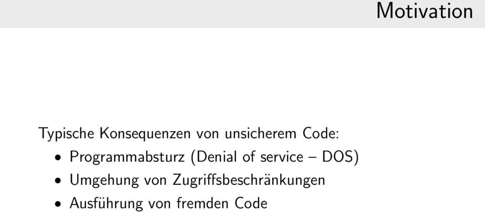 (Denial of service DOS) Umgehung von