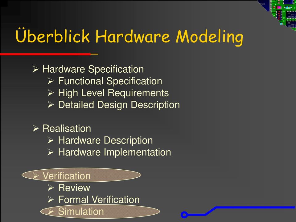 Design Description Realisation Hardware Description