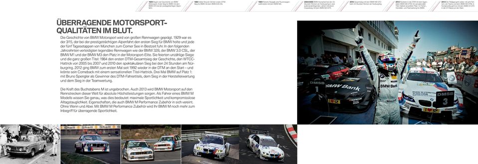 Gesamtsieg mit dem BMW M GT beim -Stunden-Rennen am Nürburgring. Rückkehr in die DTM mit dem legendären BMW M DTM.