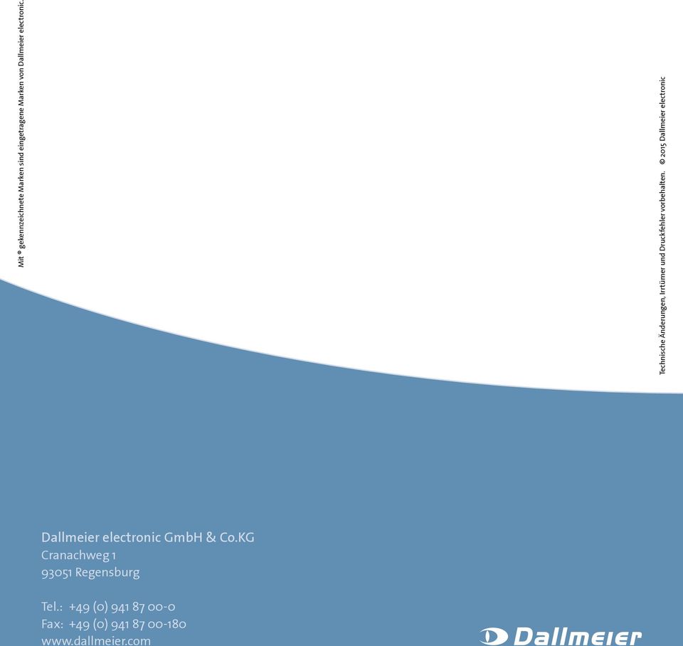 2015 Dallmeier electronic Dallmeier electronic GmbH & Co.