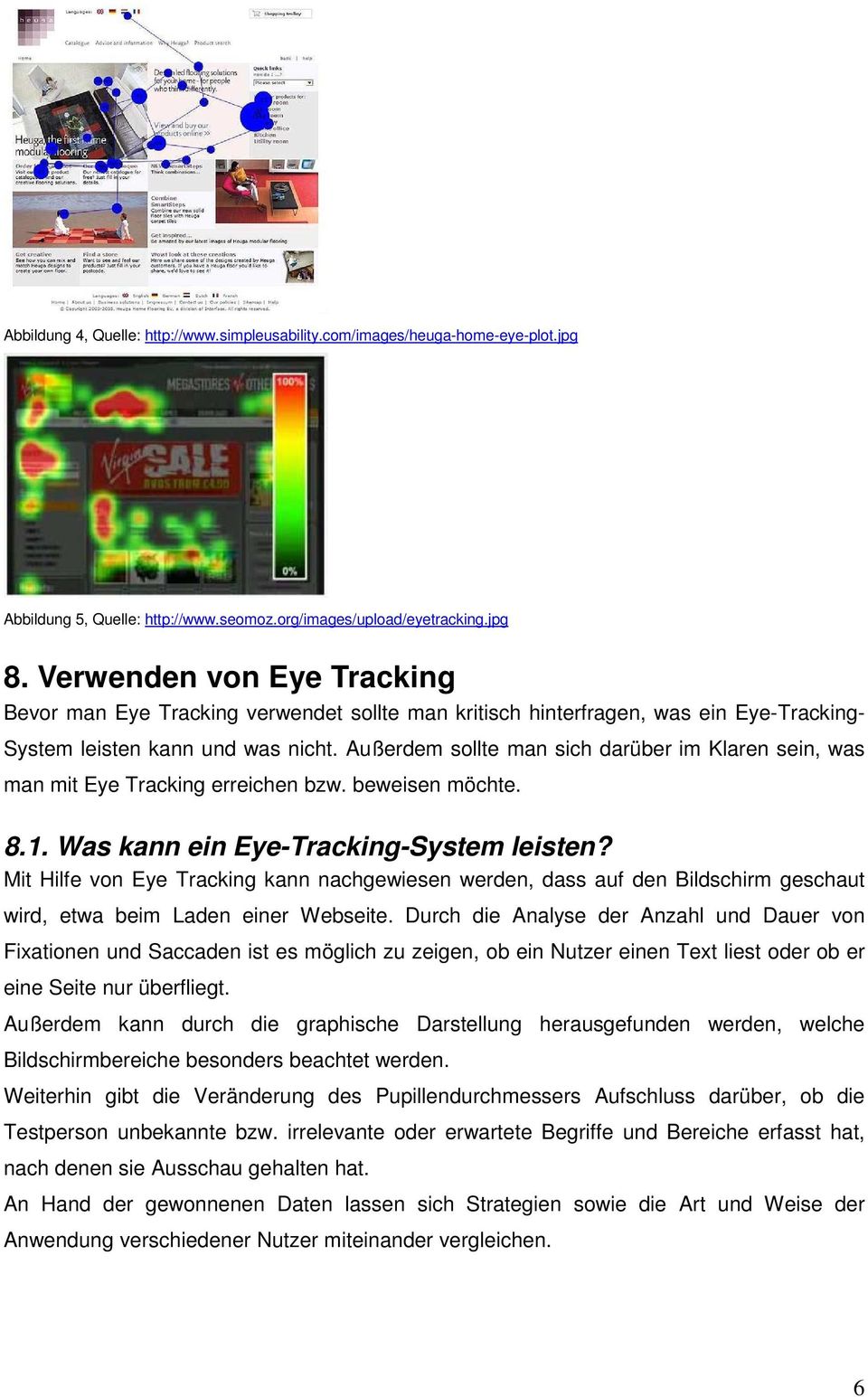 Außerdem sollte man sich darüber im Klaren sein, was man mit Eye Tracking erreichen bzw. beweisen möchte. 8.1. Was kann ein Eye-Tracking-System leisten?