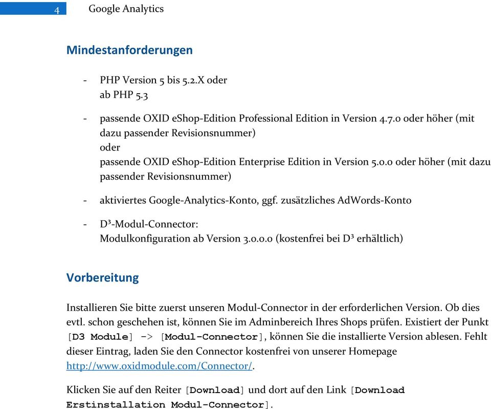 zusätzliches AdWords-Konto - D³-Modul-Connector: Modulkonfiguration ab Version 3.0.