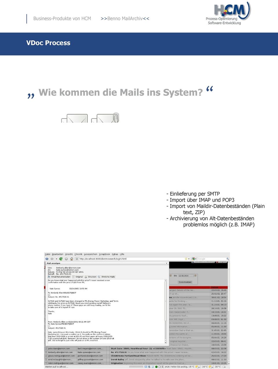 Import von Maildir-Datenbeständen (Plain text, ZIP) -