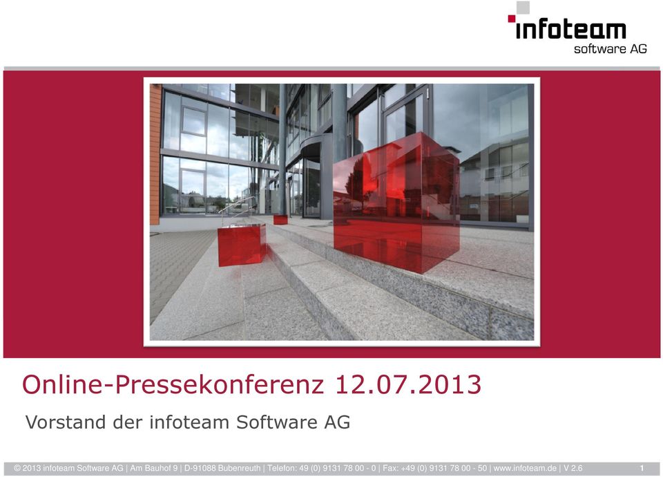 infoteam Software AG Am Bauhof 9 D-91088