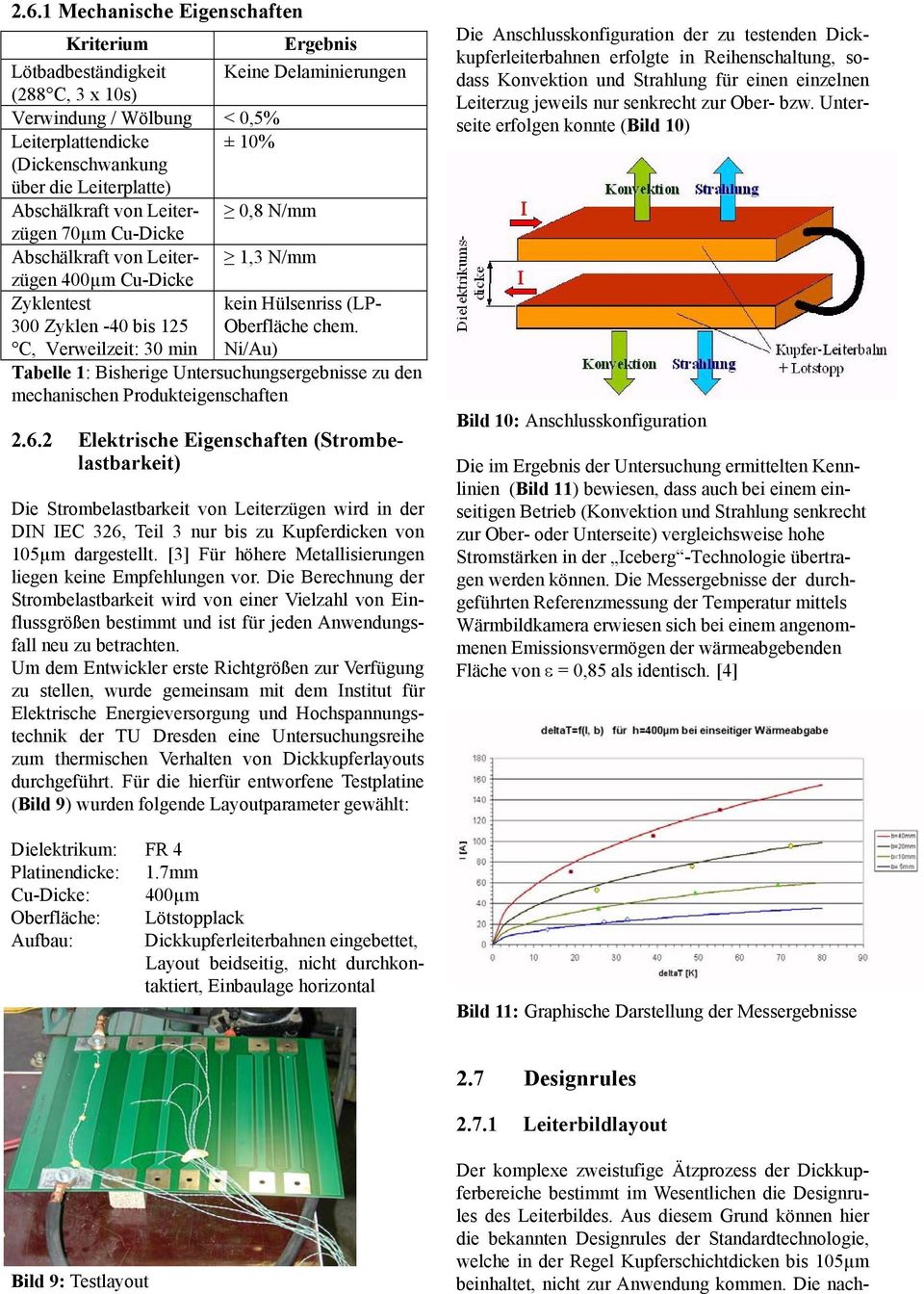 C, Verweilzeit: 30 min Ni/Au) Tabelle 1: Bisherige Untersuchungsergebnisse zu den mechanischen Produkteigenschaften 2.6.