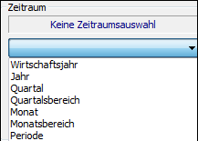 4.3 Angaben 1. Markieren Sie den Exportzeitraum. 2. Hinweis: Um das Wirtschaftsjahr/Jahr zu exportieren, müssen Sie im entsprechenden Jahr stehen. 3.