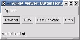 2 Buttons Ein Beispiel: /* create a few buttons */ import java.awt.*; public class ButtonTest extends java.applet.applet { public void init() { setlayout( new FlowLayout( FlowLayout.