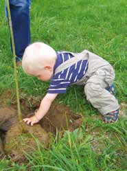 Geburten-Wald In Lengau wird für jedes Kind ein Bäumchen gepflanzt. Einmal im Jahr werden Eltern und Kinder eingeladen in den Geburten-Wald.