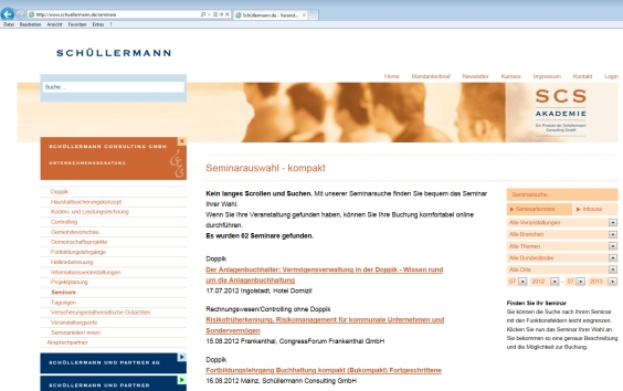 K D M I in Produkt der Schüllermann Consulting GmbH Schüllermann-Seminare im Internet Das Seminar- und Buchungsportal für Ihre Qualifizierung In unserem Online-Seminarportal finden Sie alle
