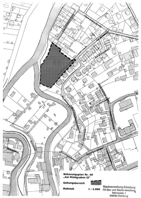 Aufstellung des Bebauungsplans Nr. 40 Am Mühlgraben II Der Stadtrat hat in seiner öffentlichen Sitzung am 05.12.