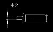 Digital-Einbau-Messschrauben, für auswechselbare Einsätze M 92 Digital micrometers head, for interchangeable inserts mit ø 5 mm für Messeinsätze Spindel geradegehend (nichtdrehend) Aufnahme 12 H7