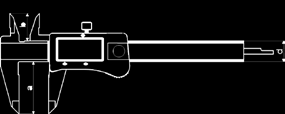 Digital-Messschieber mit Bruchanzeige 619 Digital caliper with FRAC display aus rostfreiem Stahl, gehärtet 4-fach Messung mit Bruchanzeige: 12 mm Ablesung 0,01 mm / 1/128 made of stainless steel,
