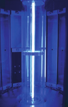 Spektrum: Lampe, Filter und Strahlung Die Xenonlampe X-1800 stellt das Spektrum des ganzen Sonnenlichtes inklusive UV-, sichtbares Licht und Infrarotstrahlung nach.