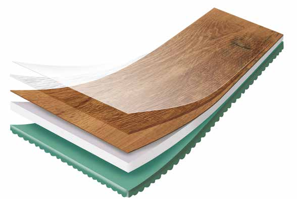 1 Grip Backing The backing creates a strong bond to the subfloor using a combination of weight and friction.