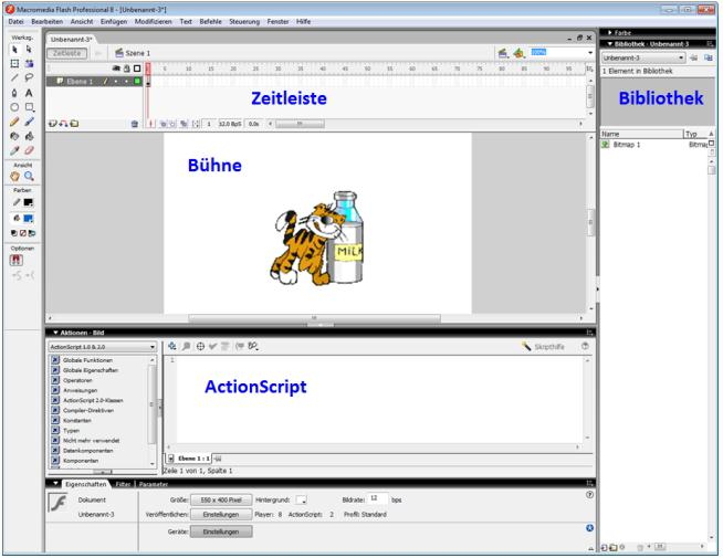 Erzeugung einer Flash-Animation Um eine Flash-Animation zu erzeugen, braucht man in der Regel eines der beiden Programme Macromedia Flash oder Adobe Flash.