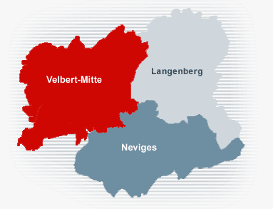 Gliederung der Stadt Velbert-Mitte: Langenberg: Neviges: 50.000 EW 16.