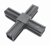 Kunststoffkleinteile Kunststoffverbinder für Quadratrohr Kreuzstück mit einem Abgang für Rohrabmessung in 20 x 20 x 1,5 25 x 25 x 1,5 30 x 30 x 1,5 Artikelnuer / Stck.