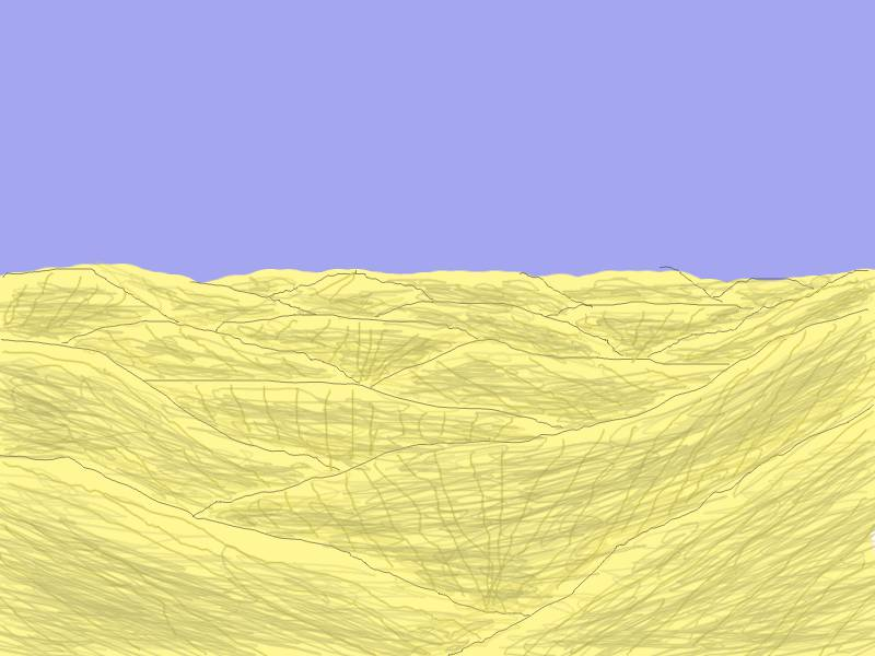 5. Erste Schatten Erstelle eine neue Ebene (Schatten1). Die Schatten legst du im selben Gelbton (oder auch ein wenig heller), jedoch mit Transparenz des Pinsels an.