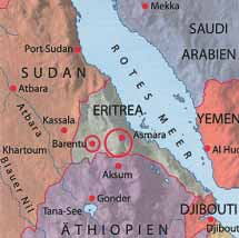 ZUM BEISPIEL IN ERITREA. Eritrea zählt 4 Mio. Einwohner, umfasst eine Fläche von 121 144 km 2 und gehört zu den ärmsten Ländern der Welt.