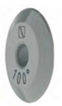 5.3.2 Schneidhinweise AGC empfiehlt die folgenden Trennscheiben für optimale Schnitte auf der mit Folie versehenen Seite von SAFE und SAFE+ Gläsern: Trennscheibe Winkel Dicke (mm) B0 03A100M 100 3-4