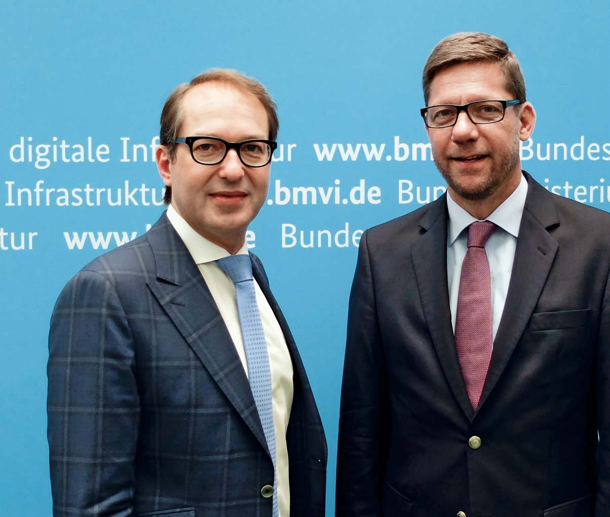 IM Mittelpunkt Carsten Taucke trifft Bundesminister Alexander Dobrindt Bundesverkehrsminister Alexander Dobrindt (li.