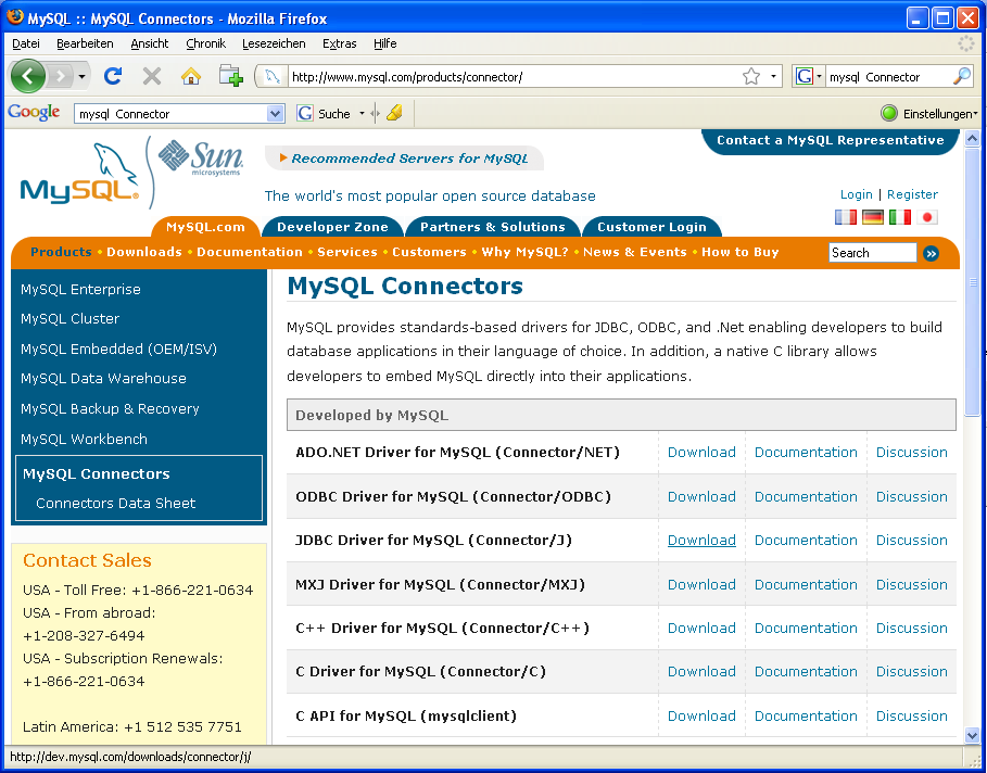 MySQL Connector http://www.