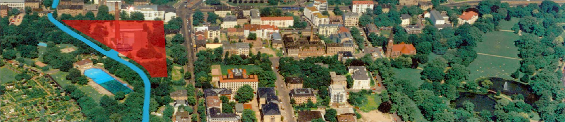 Stadthafen Leipzig Startpunkt für sieben Kurse Lage zur