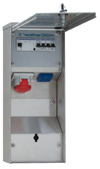 CEEtyp-Steckdosen: IEC/EN 0 309-1,2 Steckdosen-Kombinationen AP-Verteiler in Edelstahl anschlussfertig verdrahtet, Schutzart IP 44 Eine elegante Lösung für die Aufputz-Installation.