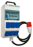CEEtyp-Steckdosen: IEC/EN 0 309-1,2 Steckdosen-Kombinationen anschlussfertig verdrahtet kunststoffgekapselt, IP 44, bzw.