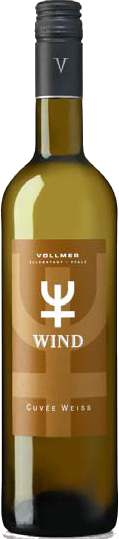 Pfalz Wind Cuvée Weiß Qualitätswein Weingut Heinrich Vollmer Frisch wie ein Sturm - klar, kraftvoll, süffig und saftig mit vielschichtigen Aromen gelber Früchte im vollmundigreinigenden Geschmack.