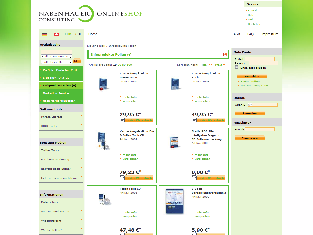 NabeNhauer FolieN Für die industrie www.shop.nabenhauer-consulting.com Fachwissen von experten für experten! Bücher, Branchentools, Gratis-Downloads und vieles mehr.