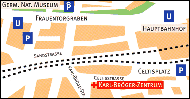 Anfahrt zum Karl-Bröger-Zentrum Anreise mit öffentlichen Verkehrsmitteln Das Karl-Bröger-Zentrum befindet sich in bester Lage.