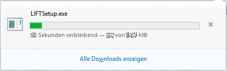 Download der Installationsdateien (Firefox) Nach dem Klick auf den Link in der E Mail, wird dieser Dialog angezeigt.