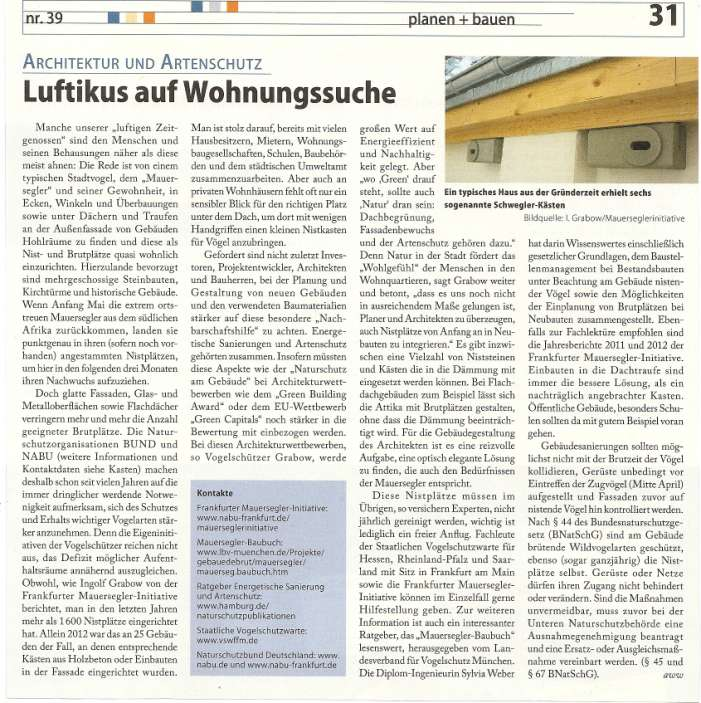 Ausgabe Nr. 39 Mai 2013 http://www.planen-und-bauen-ffm.de/pdf/pb_fruehjahr13.