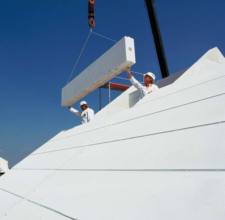 46 YTONG Dachplatte W YTONG Dachplatte W für den Wohnungsbau Vorteile auf einen Blick Massivdach für ein ausgeglichenes Raumklima, auch im Sommer EnEV-Forderung nach Winddichtheit einfach, sicher und