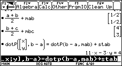 b) Cabri Geometrie Das Dreieck und der Punkt am Umkreis können im Zugmodus verändert werden.