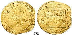 259 Giovanni Corner II., 1709-1722 Zecchino. 3,46 g. Doge kniet vor St. Markus / Christus in Mandorla. Gold. Friedb.1372. ss 340,- 260 Francesco Loredano, 1752-1762 Zecchino. 3,50 g.