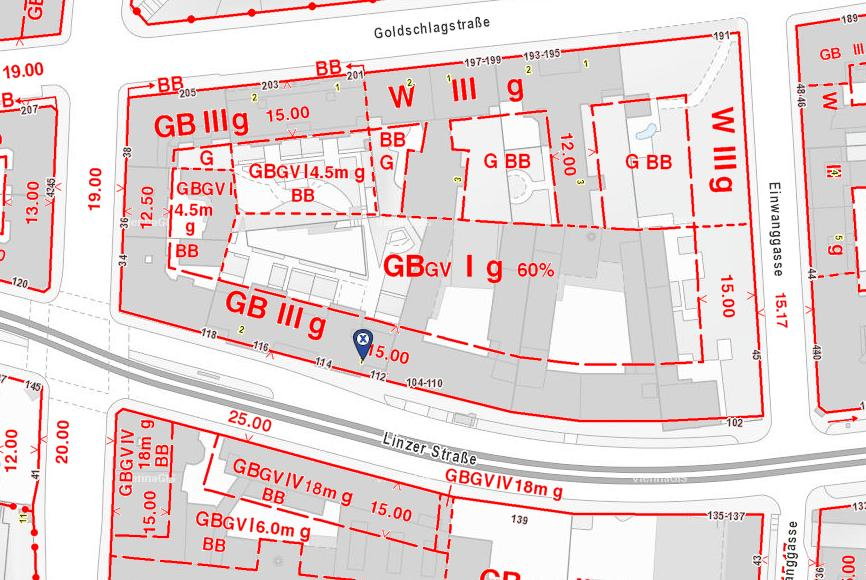Flächenwidmungs- und Bebauungsplan GB GB GV I III g Gemischte Baugebiete sind Gebiete, in denen eine Mischung von Wohnungen und solchen Betrieben angestrebt wird, die keine unzumutbaren Belästigungen