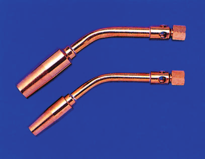 Hartlöten Propan-Handgriff DIN - DVGW mit Hauptabsperrventil, Momenthebel und innenregulierbarer Wachflammeinstellung, EN 731 Betriebsdruck 1,5-4 bar Schlauchanschluss G 3/8 LH Anschluss für Einsatz