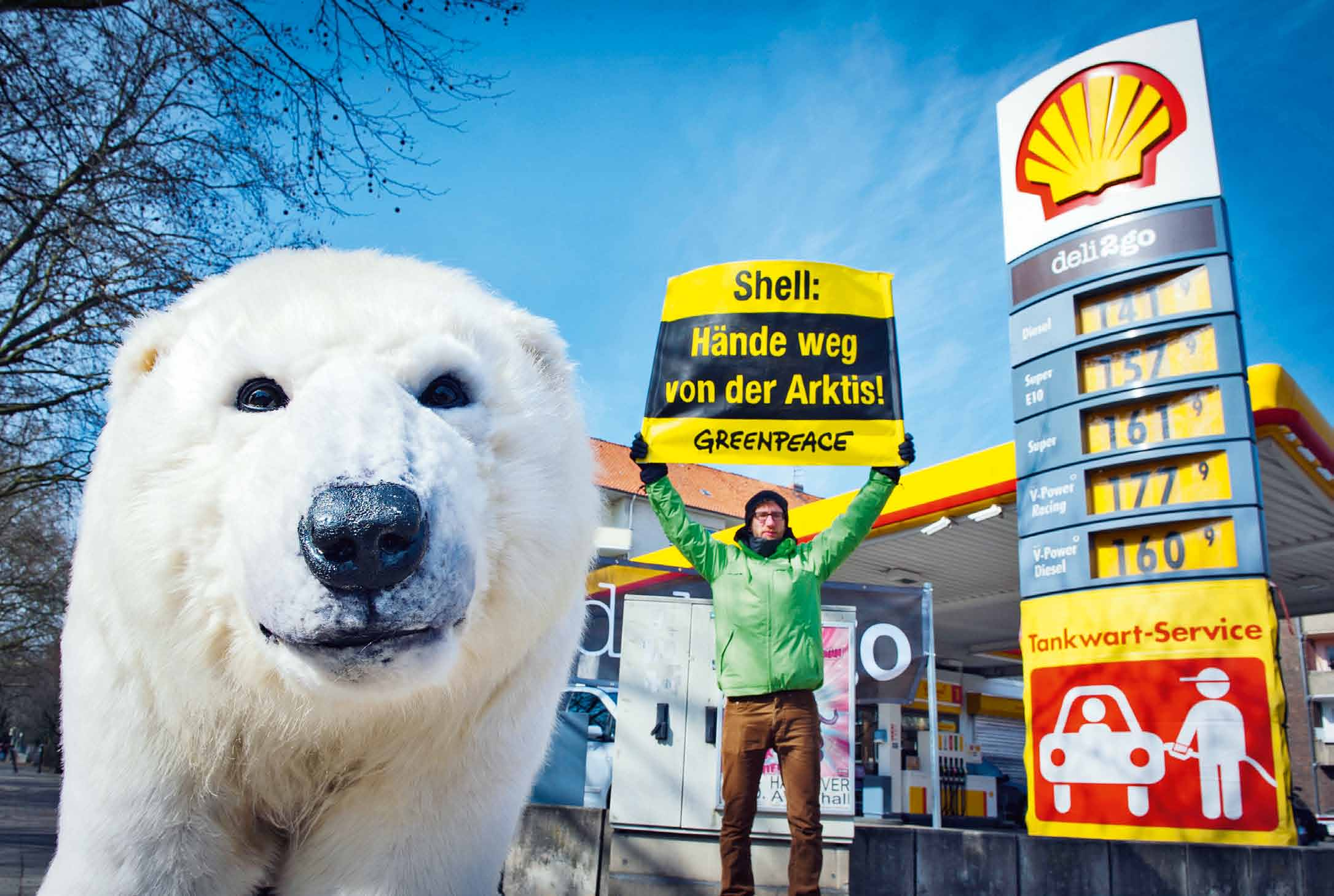 6 Die Vielfalt der Gruppenarbeit Plüschbärin Paula und ihre Greenpeace-Kollegen setzen sich für die echten Eisbären in der Arktis ein hier im März 2013 in Hannover.
