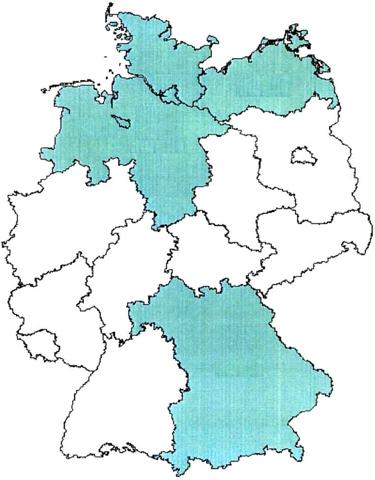 Norddeutsche Länder Bayern Nordstaat Einwohner: Bev.