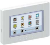 Regeltechnik Zentrale Bedieneinheit mit Touchscreen «Funkline» Ausführung Zentrale Bedieneinheit mit farbigem Touchscreen-Display Unterputz-Betrieb (230 V) oder Tischbetrieb (mit Kabel und Netzteil)
