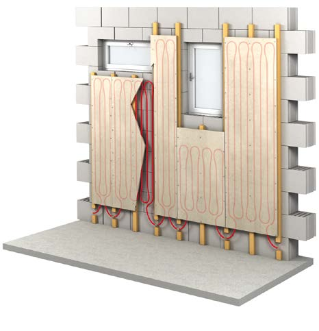 ZEWO Wandsystem Trocken Montagehinweise Die Montage der Wandheizungsmodule erfolgt auf einer Unterkonstruktion aus Holz oder Metall im Abstand von 31 cm Mitte Profil, mit Hilfe von