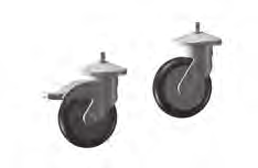 Systemteile Fahrgestell / Trägerprofile / Rollen Fahrgestell toro mit Bodenplatte, 4 Qualitätsleichtlauf-Rollen (Ø 125 mm) mit Wandabweisern und 2 Feststellern.