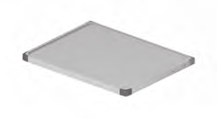 Griffe / Ablageplatten / Auszugsplatte / Auszugsplatte für Keyboard Eck-Schiebegriff Schubladengriff grau, formschön und praktisch, aus Polyamid- Kunststoff, 1 Stück.