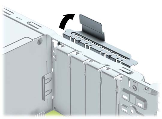 Entfernen oder Installieren einer Erweiterungskarte Der Computer verfügt über zwei PCI Express-x1-Erweiterungs-Sockets, einen PCI Express-x16-Erweiterungs- Socket und einen PCI