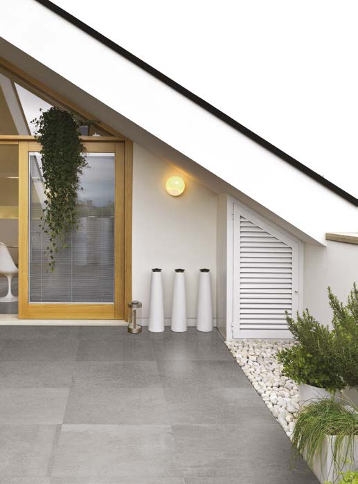 Full body porcelain stoneware available for heavy commercial traffic:
