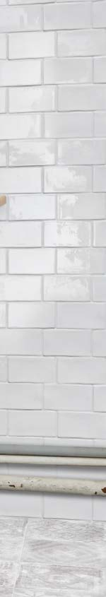 8mm Matt BETONBRICK handcrafted white body wall tiles WALL since 2015 Handcrafted white body wall tiles in 7,5x15cm size, with a vintage taste melted