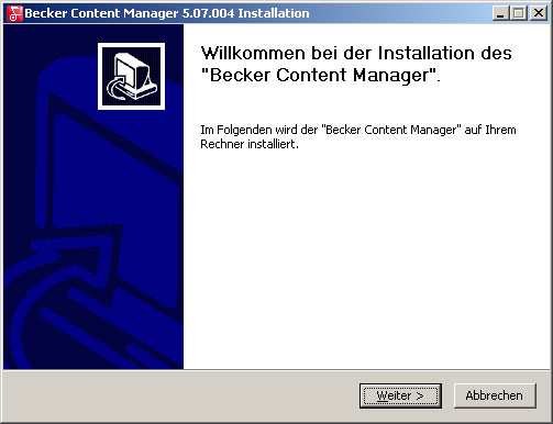 Willkommen beim Becker Content Manager Mit dem Becker Content Manager können Sie die Inhalte Ihres Becker MAP PILOT anzeigen und verwalten.
