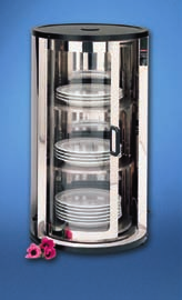WARMHALTEGERÄTE Tellerwärmer Edelstahl rostfrei mit selbstschließender Acrylglastür thermostatisch regelbar von 30 bis 85 C Fassungsvermögen: 2006 = 30-40 Teller, 2008 = 45-60 Teller 0,6 kw / 230 V